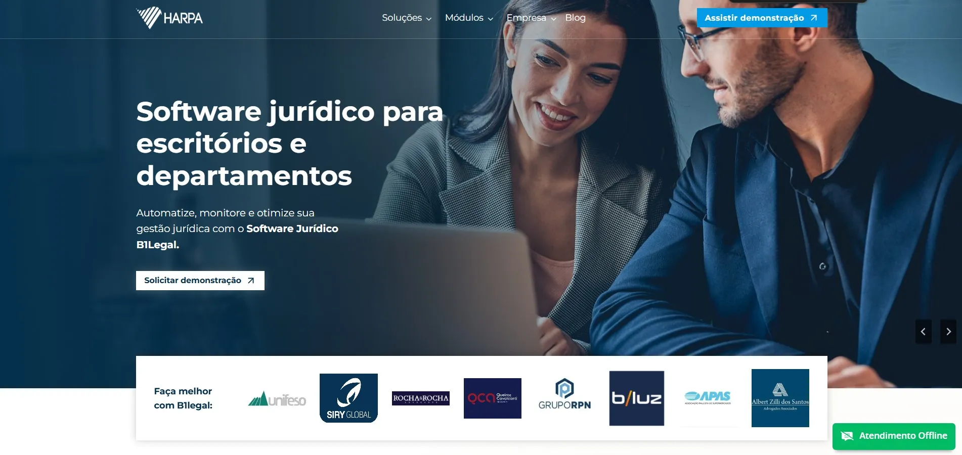 Site de sistema jurídico criado pela lowcac