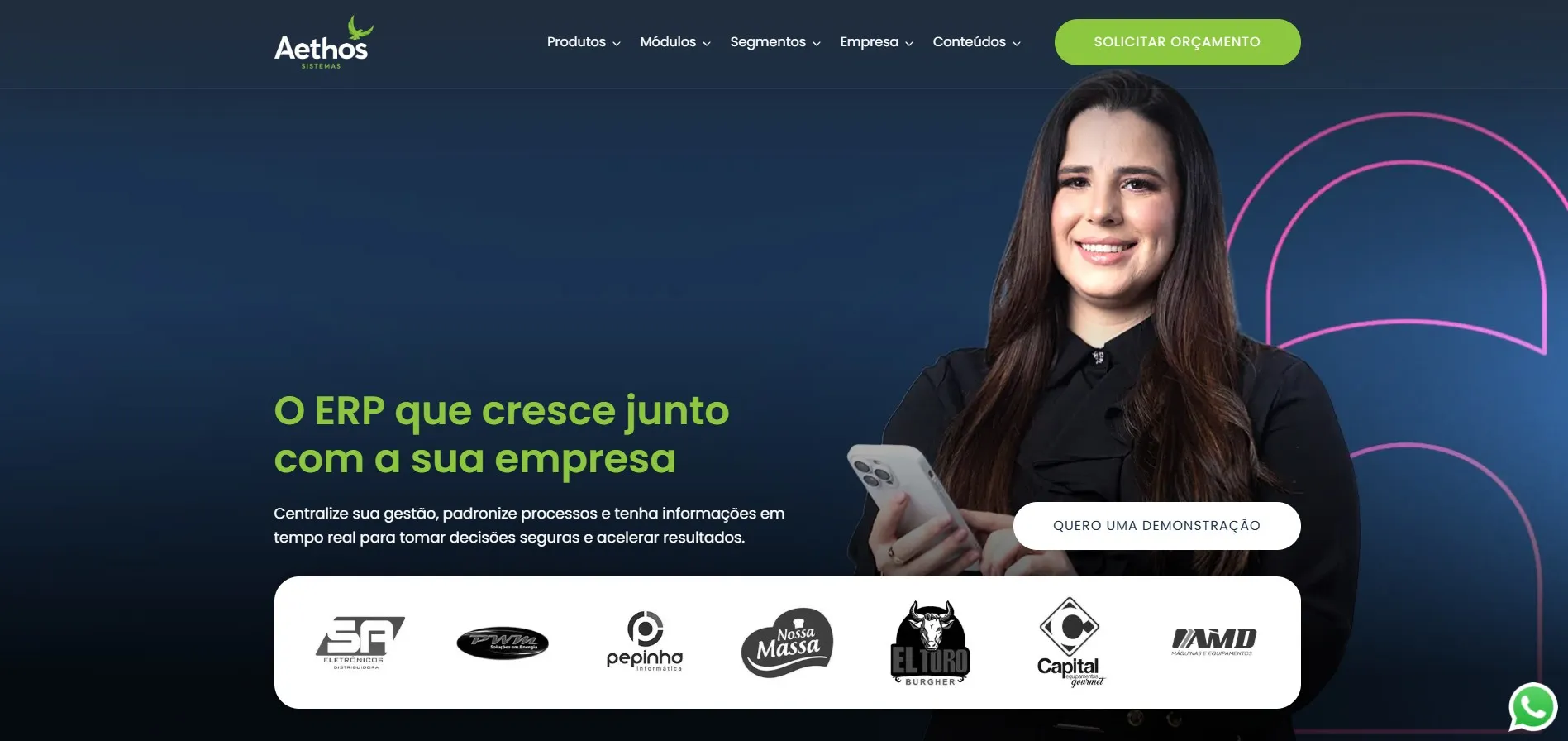 Site de ERP criado pela lowcac